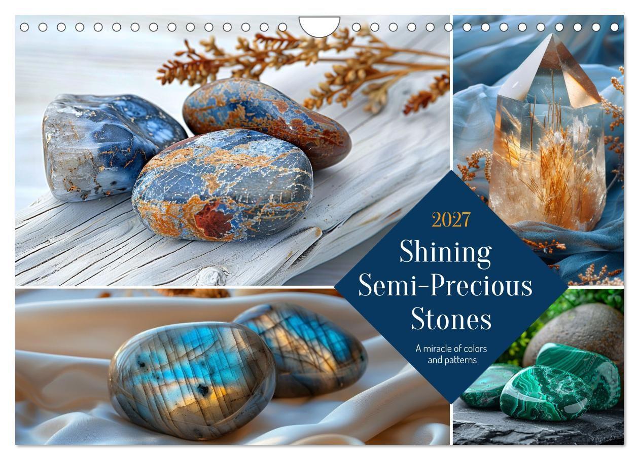 Kalendář/Diář Shining Semi-Precious Stones (Wall Calendar 2027 DIN A4 landscape), CALVENDO 12 Month Wall Calendar Calvendo
