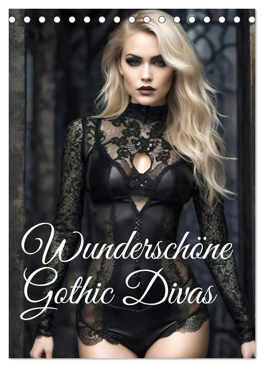 Kalender/agenda Wunderschöne Gothic Divas (Tischkalender 2027 DIN A5 hoch), CALVENDO Monatskalender Calvendo