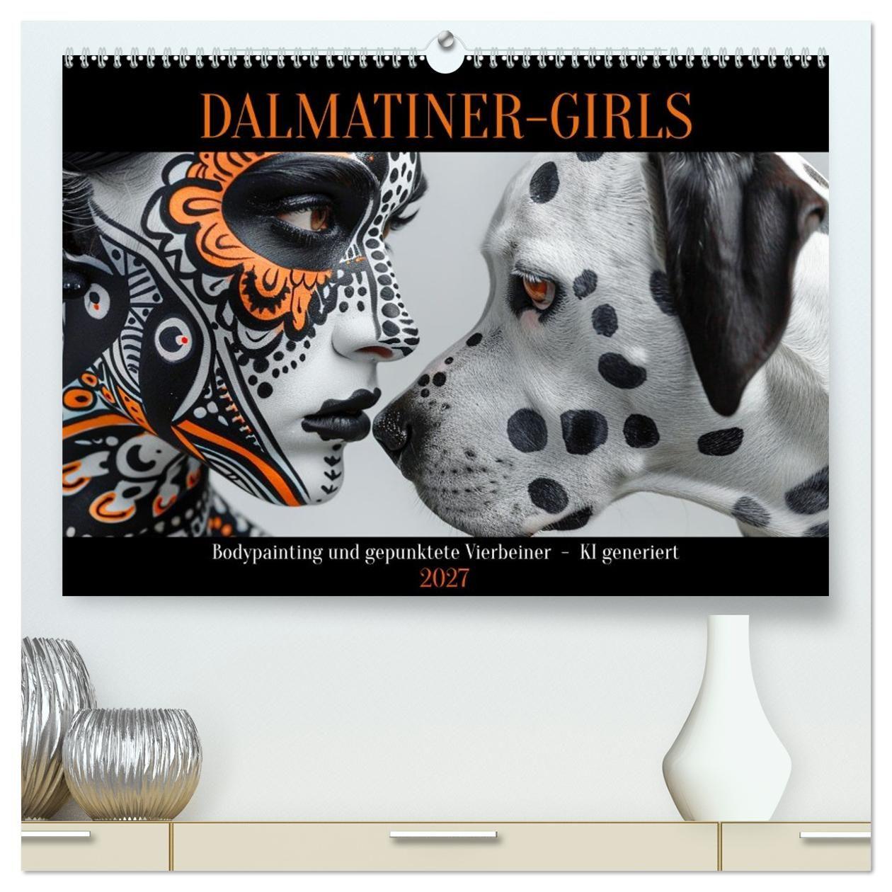 Kalender/Terminbuch Dalmatinergirls (hochwertiger Premium Wandkalender 2027 DIN A2 quer), Kunstdruck in Hochglanz Calvendo