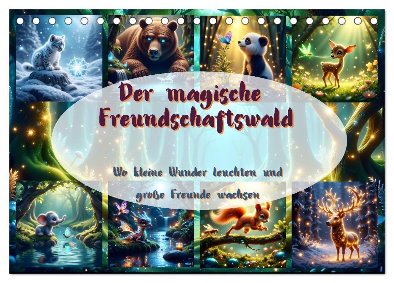 Kalendář/Diář Der magische Freundschaftswald (Tischkalender 2027 DIN A5 quer), CALVENDO Monatskalender Calvendo