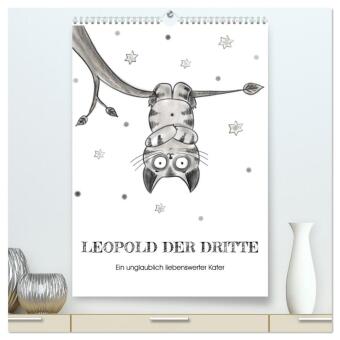 Kalender/agenda LEOPOLD DER DRITTE - Ein unglaublich liebenswerter Kater (hochwertiger Premium Wandkalender 2027 DIN A2 hoch), Kunstdruck in Hochglanz Calvendo