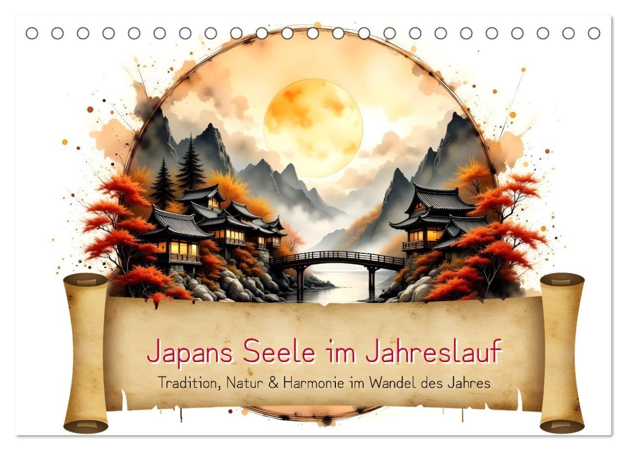 Kalender/Terminbuch Japans Seele im Jahreslauf (Tischkalender 2027 DIN A5 quer), CALVENDO Monatskalender Calvendo