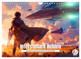 Calendário/Diário Interstellare Helden (Wandkalender 2027 DIN A4 quer), CALVENDO Monatskalender Calvendo