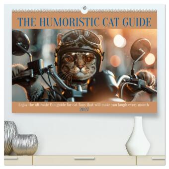 Kalender/agenda The humoristic cat guide (High Quality Premium Wall Calendar 2027 DIN A2 landscape),CALVENDO 12 Month Wall Calendar Calvendo