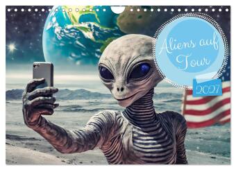 Kalender/agenda Aliens auf Tour (Wandkalender 2027 DIN A4 quer), CALVENDO Monatskalender Calvendo