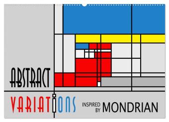 Kalender/agenda Abstract Variations inspired by Mondrian (Wandkalender 2027 DIN A2 quer), CALVENDO Monatskalender Calvendo