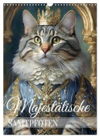 Kalender/agenda Majestätische Samtpfoten (Wandkalender 2027 DIN A3 hoch), CALVENDO Monatskalender Calvendo