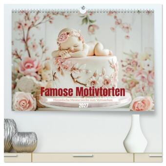 Kalender/agenda Famose Motivtorten (hochwertiger Premium Wandkalender 2027 DIN A2 quer), Kunstdruck in Hochglanz Calvendo