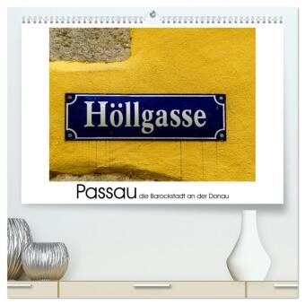 Kalender/agenda Passau die Barockstadt an der Donau (hochwertiger Premium Wandkalender 2027 DIN A2 quer), Kunstdruck in Hochglanz Calvendo