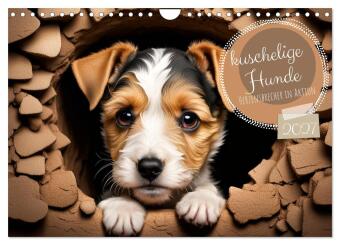 Kalender/agenda Kuschelige Hunde - kleine Herzensbrecher in Aktion (Wandkalender 2027 DIN A4 quer), CALVENDO Monatskalender Calvendo