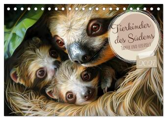 Kalender/Terminbuch Tierkinder des Südens (Tischkalender 2027 DIN A5 quer), CALVENDO Monatskalender Calvendo