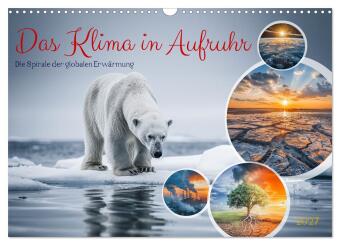 Kalender/agenda Das Klima in Aufruhr - Die Spirale der globalen Erwärmung (Wandkalender 2027 DIN A3 quer), CALVENDO Monatskalender Calvendo