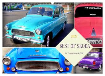 Naptár/Határidőnapló Best of Skoda - Ein Exportschlager der CSSR (Wandkalender 2027 DIN A2 quer), CALVENDO Monatskalender Calvendo