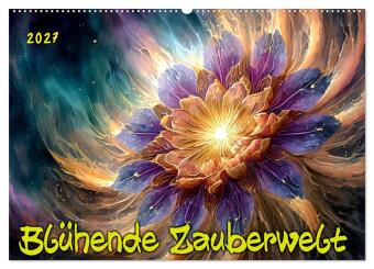 Naptár/Határidőnapló Blühende Zauberwelt (Wandkalender 2027 DIN A2 quer), CALVENDO Monatskalender Calvendo
