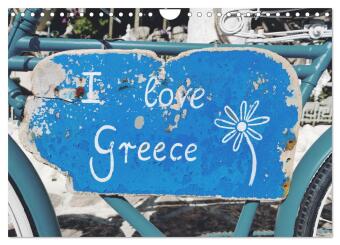 Naptár/Határidőnapló I love Greece (Wandkalender 2027 DIN A4 quer), CALVENDO Monatskalender Calvendo