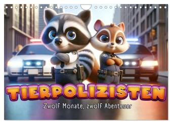 Kalender/Terminbuch Tierpolizisten - Zwölf Monate, zwölf Abenteuer (Wandkalender 2027 DIN A4 quer), CALVENDO Monatskalender Calvendo