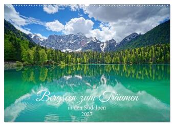 Naptár/Határidőnapló Bergseen zum Träumen (Wandkalender 2027 DIN A2 quer), CALVENDO Monatskalender Calvendo