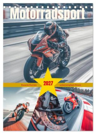 Naptár/Határidőnapló Motorradsport (Tischkalender 2027 DIN A5 hoch), CALVENDO Monatskalender Calvendo