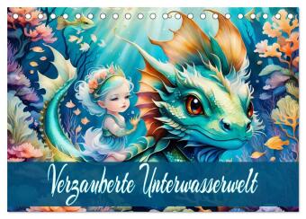 Kalendár/Diár Verzauberte Unterwasserwelt (Tischkalender 2027 DIN A5 quer), CALVENDO Monatskalender Calvendo