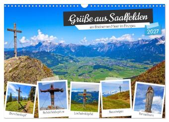 Kalender/agenda Grüße aus Saalfelden (Wandkalender 2027 DIN A3 quer), CALVENDO Monatskalender Calvendo