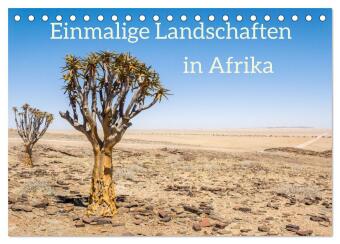 Naptár/Határidőnapló Einmalige Landschaften in Afrika (Tischkalender 2027 DIN A5 quer), CALVENDO Monatskalender Calvendo