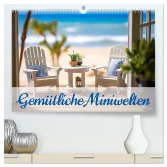 Kalendár/Diár Gemütliche Miniwelten (hochwertiger Premium Wandkalender 2027 DIN A2 quer), Kunstdruck in Hochglanz Calvendo