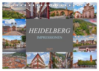 Kalendár/Diár Heidelberg Impressionen (Tischkalender 2027 DIN A5 quer), CALVENDO Monatskalender Calvendo