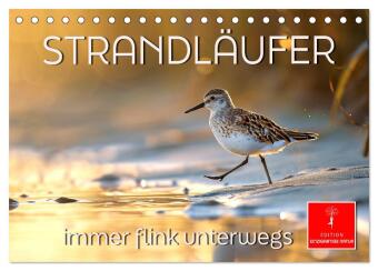 Naptár/Határidőnapló Strandläufer - immer flink unterwegs (Tischkalender 2027 DIN A5 quer), CALVENDO Monatskalender Calvendo