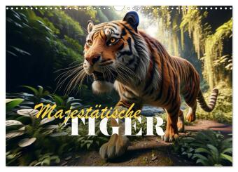 Kalender/Terminbuch Majestätische Tiger (Wandkalender 2027 DIN A3 quer), CALVENDO Monatskalender Calvendo