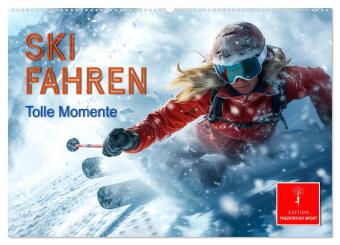 Kalender/Terminbuch Skifahren - tolle Momente (Wandkalender 2027 DIN A2 quer), CALVENDO Monatskalender Calvendo