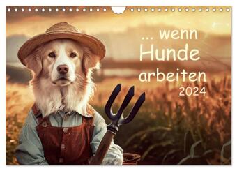 Kalendář/Diář Wenn Hunde arbeiten (Wandkalender 2027 DIN A4 quer), CALVENDO Monatskalender Calvendo