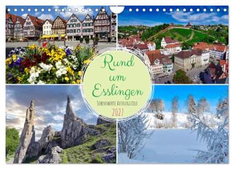 Kalender/agenda Rund um Esslingen (Wandkalender 2027 DIN A4 quer), CALVENDO Monatskalender Calvendo