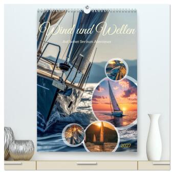 Kalender/agenda Wind und Wellen (hochwertiger Premium Wandkalender 2027 DIN A2 hoch), Kunstdruck in Hochglanz Calvendo