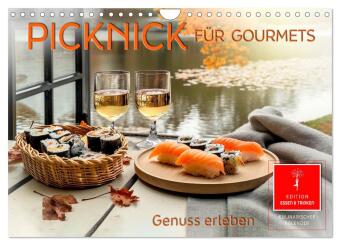 Naptár/Határidőnapló Picknick für Gourmets - Genuss erleben (Wandkalender 2027 DIN A4 quer), CALVENDO Monatskalender Calvendo