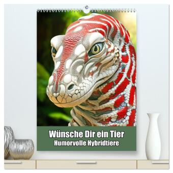 Kalendár/Diár Wünsche Dir ein Tier - Humorvolle Hybridtiere (hochwertiger Premium Wandkalender 2027 DIN A2 hoch), Kunstdruck in Hochglanz Calvendo