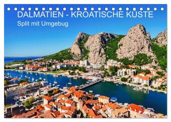 Naptár/Határidőnapló DALMATIEN - KROATISCHE KÜSTE - Split mit Umgebung (Tischkalender 2027 DIN A5 quer), CALVENDO Monatskalender Calvendo