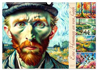Naptár/Határidőnapló Eine Hommage an van Gogh (Wandkalender 2027 DIN A3 quer), CALVENDO Monatskalender Calvendo