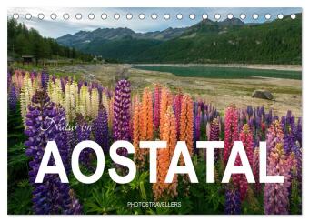 Kalendář/Diář Natur im Aostatal (Tischkalender 2027 DIN A5 quer), CALVENDO Monatskalender Calvendo