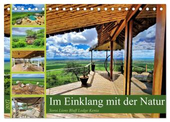 Naptár/Határidőnapló Im Einklang mit der Natur - Soroi Lions Bluff Lodge Kenia (Tischkalender 2027 DIN A5 quer), CALVENDO Monatskalender Calvendo