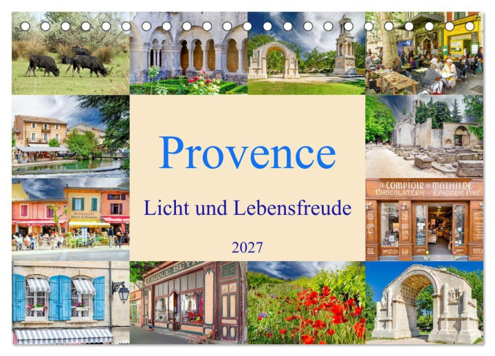 Kalender/agenda Provence. Licht und Lebensfreude (Tischkalender 2027 DIN A5 quer), CALVENDO Monatskalender Calvendo