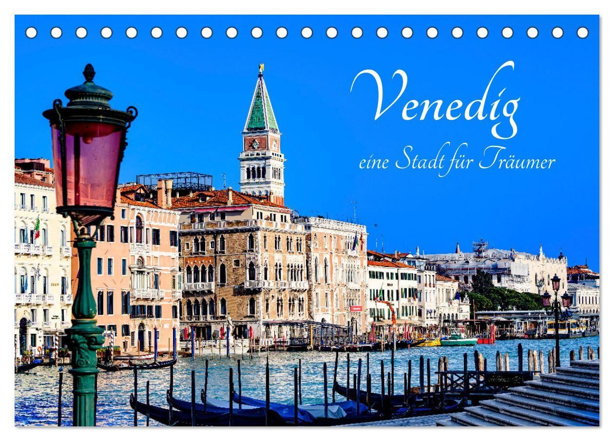 Kalender/agenda Venedig - eine Stadt für Träumer (Tischkalender 2027 DIN A5 quer), CALVENDO Monatskalender Calvendo