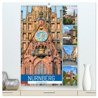 Naptár/Határidőnapló Nürnberg in Hochformat (hochwertiger Premium Wandkalender 2027 DIN A2 hoch), Kunstdruck in Hochglanz Calvendo