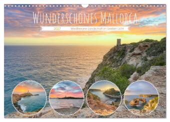 Naptár/Határidőnapló Wunderschönes Mallorca (Wandkalender 2027 DIN A3 quer), CALVENDO Monatskalender Calvendo