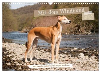 Kalender/agenda Mit dem Windhund unterwegs im zauberhaften Bergischen Land (Wandkalender 2027 DIN A3 quer), CALVENDO Monatskalender Calvendo