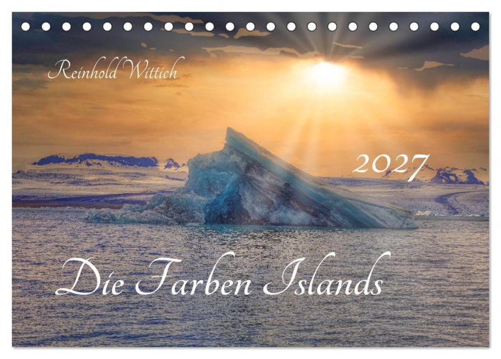 Kalendár/Diár Die Farben Islands (Tischkalender 2027 DIN A5 quer), CALVENDO Monatskalender Calvendo