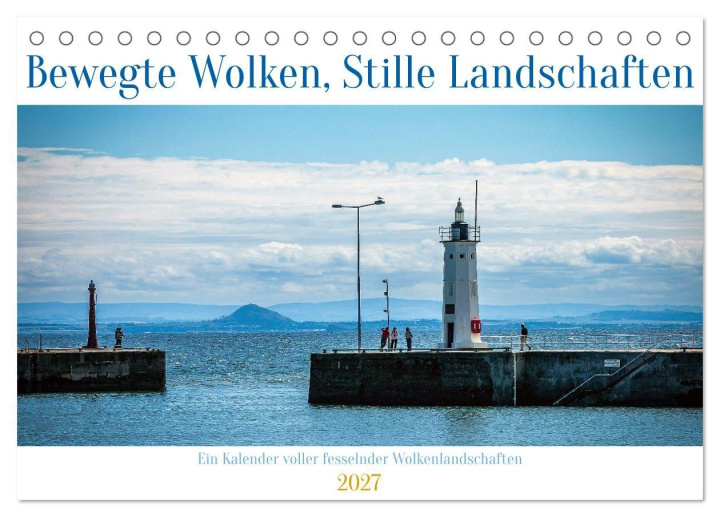 Kalendár/Diár Bewegte Wolken, Stille Landschaften (Tischkalender 2027 DIN A5 quer), CALVENDO Monatskalender Calvendo