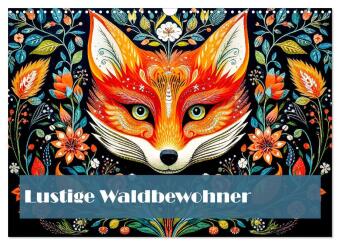 Calendario/Agenda Lustige Waldtiere (Wandkalender 2027 DIN A3 quer), CALVENDO Monatskalender Calvendo