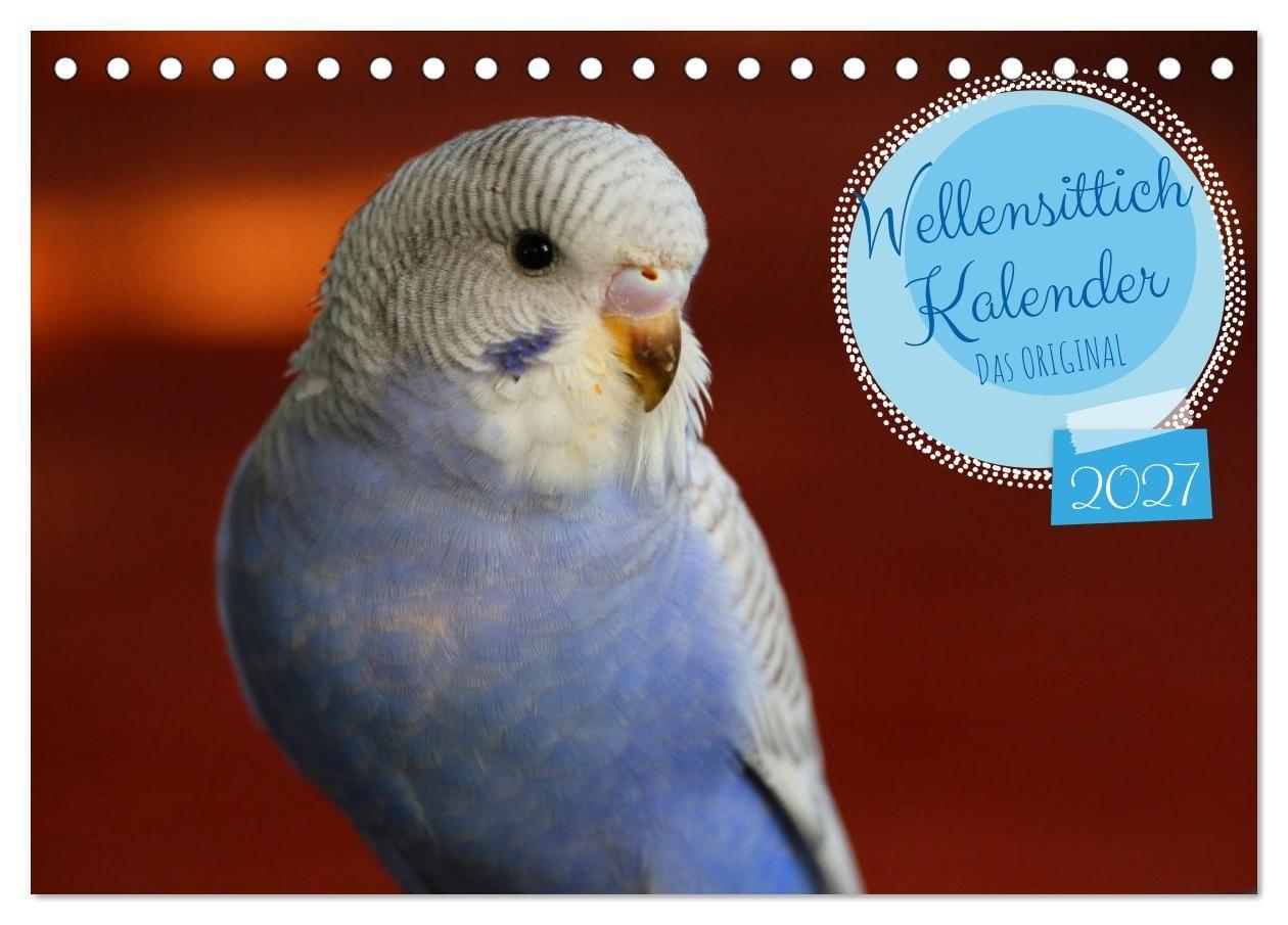 Kalendář/Diář Wellensittichkalender! - Das Original (Tischkalender 2027 DIN A5 quer), CALVENDO Monatskalender Calvendo