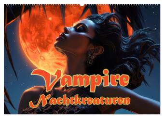 Kalendář/Diář Vampire Nachtkreaturen (Wandkalender 2027 DIN A2 quer), CALVENDO Monatskalender Calvendo