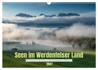 Naptár/Határidőnapló Seen im Werdenfelser Land (Wandkalender 2027 DIN A3 quer), CALVENDO Monatskalender Calvendo